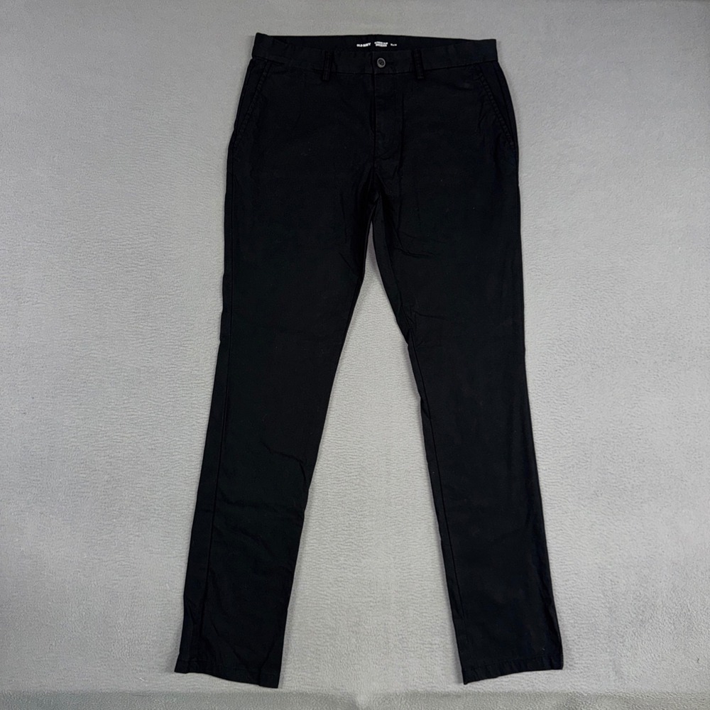 Old Navy Pants Mens 33x34 Black Ultimate Slim Built-In Flex Chino Cotton Nylon